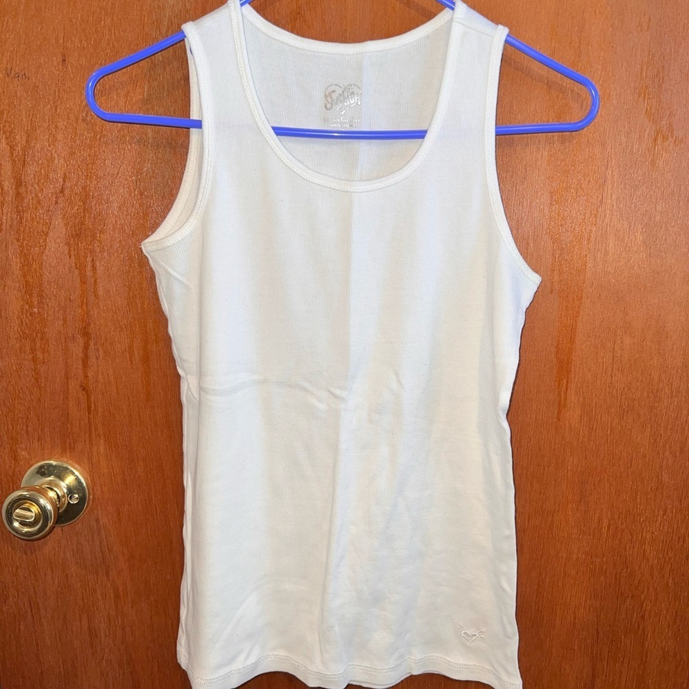 Justice Classic White Tank Top
